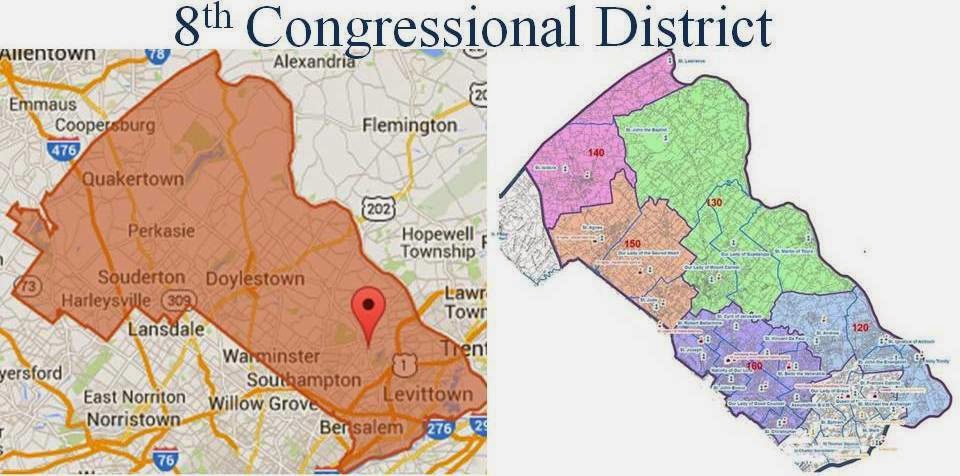 What are some of the congressional districts in Pennsylvania?